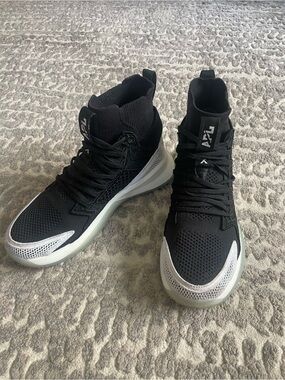 APL Men's Black and White High-Top Athletic Sneakers